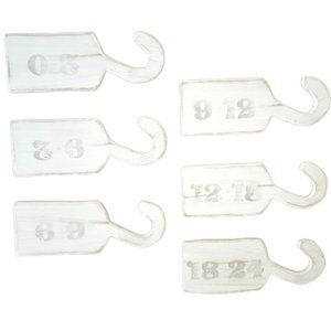 🌿Vintage Distressed Wooden Painted Handmade Baby Closet Dividers [Set of 6]🌿